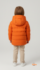 Kız Çocuk Kışlık Şişme Mont – Kürklü Kapüşonlu, Fermuarlı, Cepli Kalın Rahat Şık Mont Turuncu 8 YAŞ