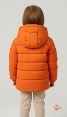 Kız Çocuk Kışlık Şişme Mont – Kürklü Kapüşonlu, Fermuarlı, Cepli Kalın Rahat Şık Mont Turuncu 8 YAŞ