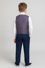 Erkek Çocuk Lacivert Takım Elbise 5 Parça Damatlık Yelekli Takım Düğün Mezuniyet Doğum Günü 11-12 Yaş