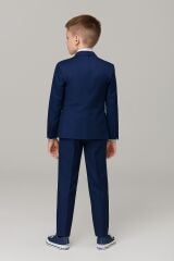 Erkek Çocuk Lacivert Takım Elbise 5 Parça Damatlık Yelekli Takım Düğün Mezuniyet Doğum Günü 11-12 Yaş