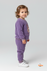 Kız Çocuk Labubu Karakter Nakışlı Peluş Polar Pijama Takımı | Kışlık 2’li Ev Giyim Seti