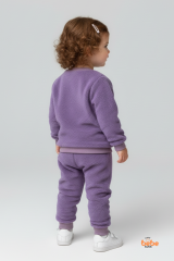 Kız Çocuk Labubu Karakter Nakışlı Peluş Polar Pijama Takımı | Kışlık 2’li Ev Giyim Seti