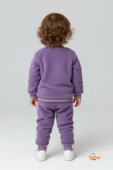 Kız Çocuk Labubu Karakter Nakışlı Peluş Polar Pijama Takımı | Kışlık 2’li Ev Giyim Seti